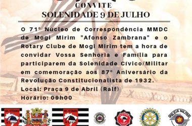 Solenidade Cívicos/Militar em comemoração aos 87º aniversário da Revolução Constitucionalista de 1932