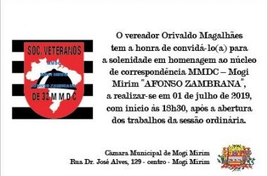 Homenagem ao Núcleo de Correspondência MMDC – Mogi Mirim “Afonso Zambrana”